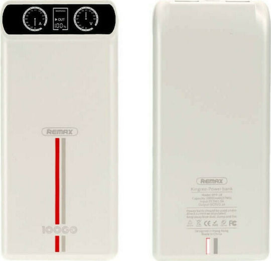 Remax Kincree RPP-18 Power Bank 10000mAh with 2 USB-A Ports White