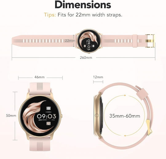 Pyramid International Smartwatch with Heart Rate Monitor (Rose Gold) view 6