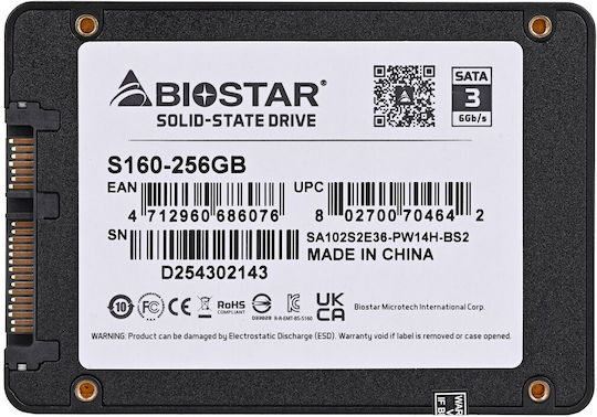 Biostar S160 SSD 256GB 2.5'' Type with SATA III Connection view 5