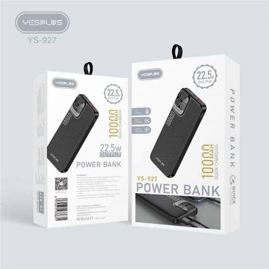 Yesplus YS-927 Power Bank 10000mAh 22.5W Power Delivery Black view 1