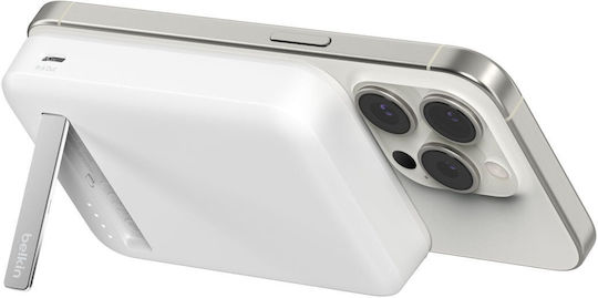 Belkin BoostCharge Pro MagSafe Power Bank 8000mAh 15W White vue 4