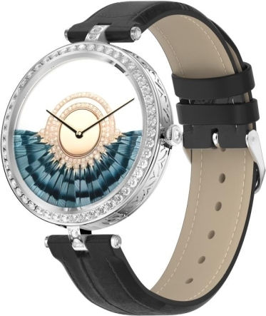 Gt10 1.32 Inch Color Screen Smart Watch Support Heart Rate Monitoring Blood Pressure Monitoring Silver Black view 1