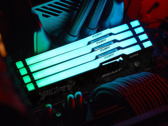 Kingston Fury Beast RGB DDR5 with Module 1x32GB and Speed 5200 for Desktop KF552C40BBA-32 view 4