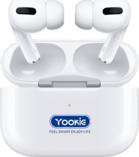 Yookie YKS17 In-ear Bluetooth Handsfree Earphones with Charging Case White view 1