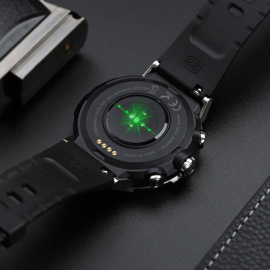 Microwear K28H Smartwatch with Heart Rate Monitor (Blue Case / Blue Silicone Strap) vue 8