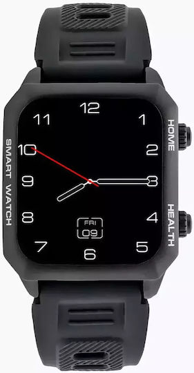 Watchmark Focus Aluminium Smartwatch with Heart Rate Monitor (Black)