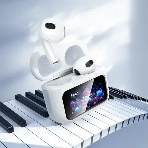 Hoco EW81 Earbud Bluetooth Handsfree Earphones with Sweat Resistance and Charging Case Transparent view 6