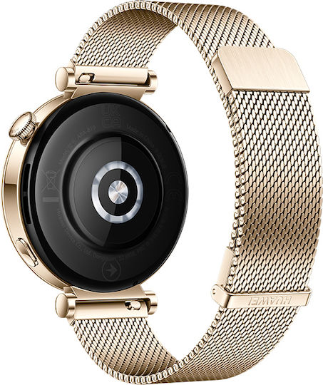 Huawei Watch GT 4 Stainless Steel 41mm Waterproof with Heart Rate Monitor (Light Gold Milanese Strap) view 3