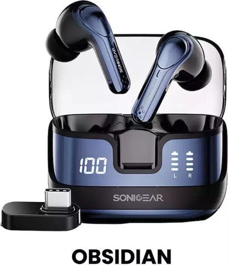 Sonic Gear Dual Mode Earpump XP2 In-ear Bluetooth Handsfree Earphones with Sweat Resistance and Charging Case Obsidian view 1