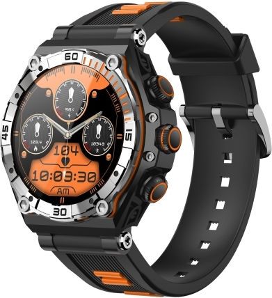 Ct18 1.43 Inch Amoled Screen Smart Watch Supports Bluetooth Call Blood Oxygen Detection Orange view 1