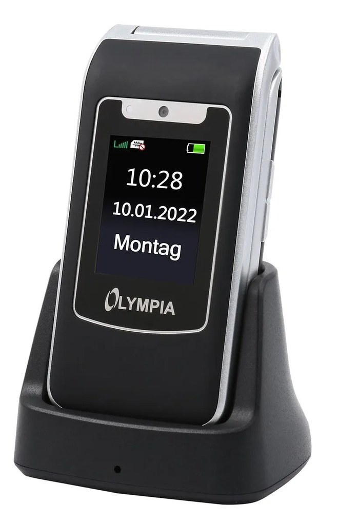 Olympia Style Duo 4G Dual SIM Mobile with Buttons Black view 2