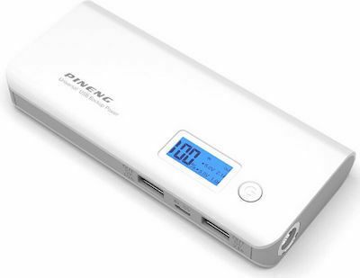 Pineng PN-968 Power Bank 10000mAh with 2 USB-A Ports Silver view 6