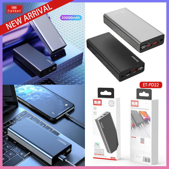 Power Bank 20000mAh 22.5W Power Delivery Black view 5