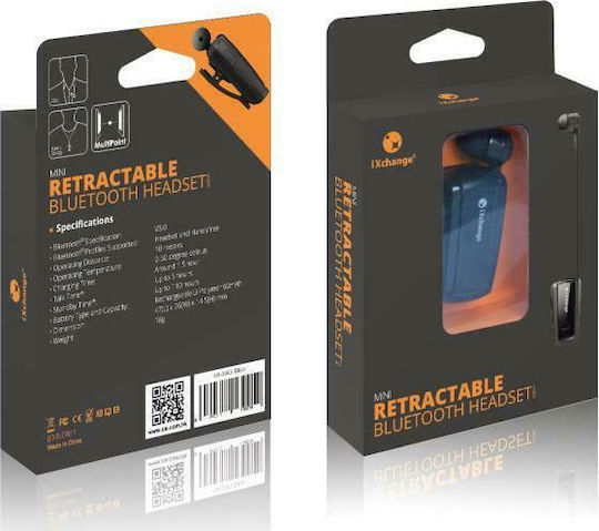 iXchange UA-25 In-ear Bluetooth Handsfree Earphone Lapel Black view 5