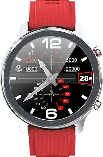 DAS.4 SG24 Smartwatch with Heart Rate Monitor (Red)