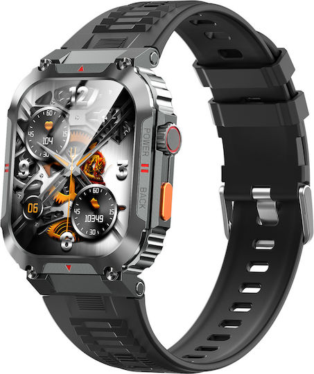 Oximan Smartwatch Idealstore 2.02 Inch Full Touch Ips Screen Bluetooth Call Android Ios Music Control Multi Sport Weather Fitness Tracker Ip68 Message Notifications Calls Voice Assistant Monitors Blood Pressure Sleep Oxygen