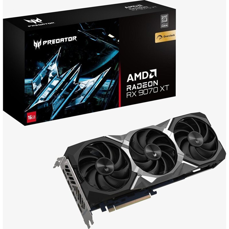 Acer Radeon RX 9070 XT 16GB GDDR6 Predator BiFrost OC Graphics Card DP.Z4FWW.P01
