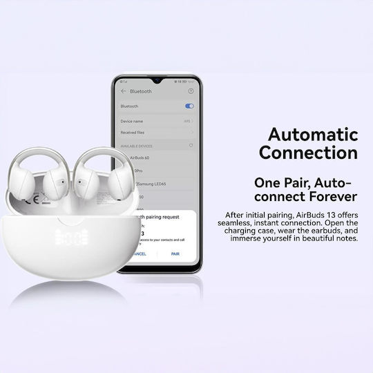 BlackView Airbuds 13 Bluetooth Handsfree Earphones with Sweat Resistance and Charging Case White view 2