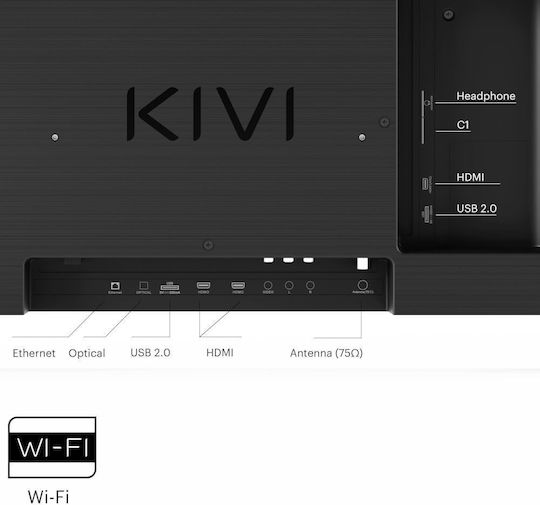 Kivi Smart Television 32" HD Ready LED 32H750NB HDR (2022) vue 3
