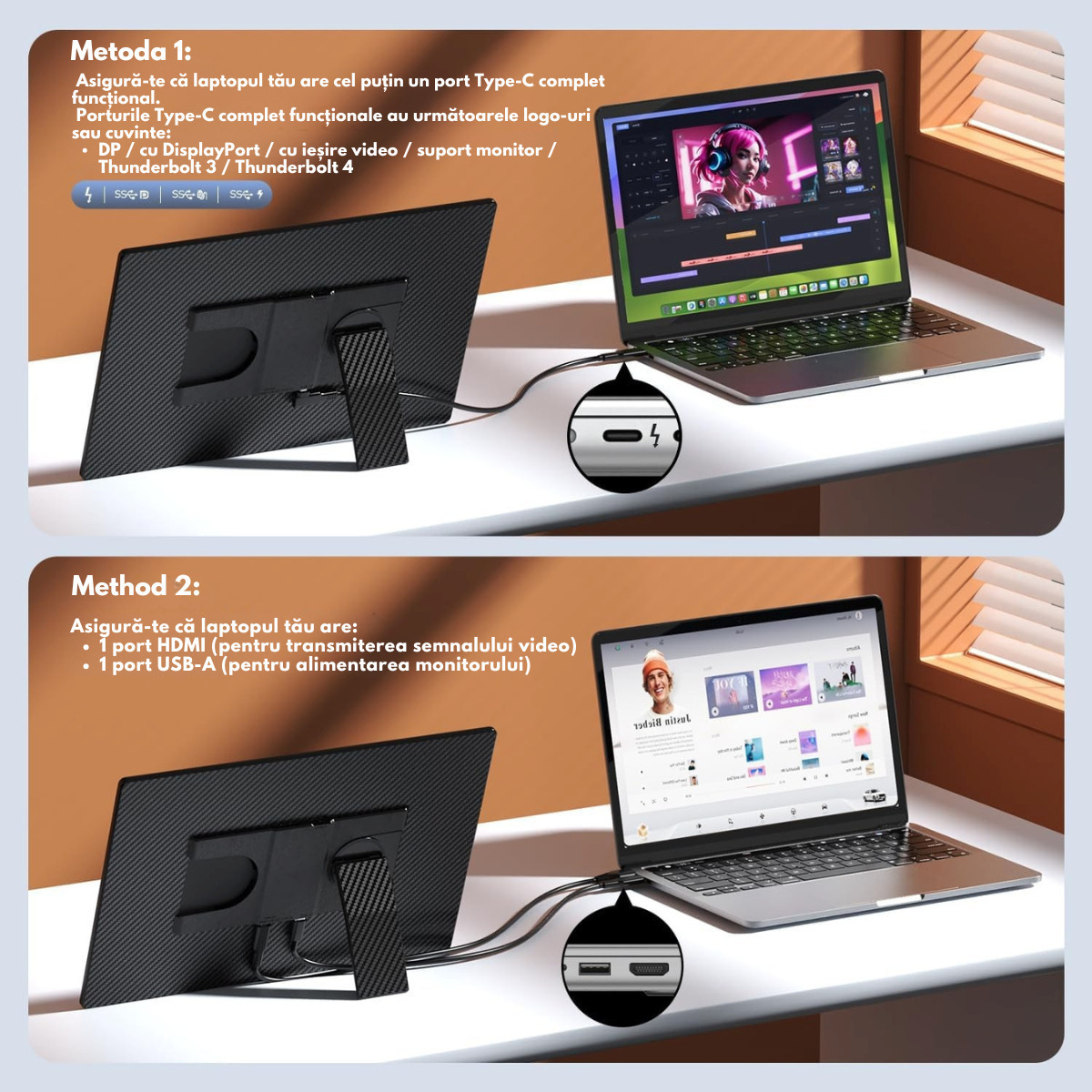 Qova Z1C IPS Portable Monitor 16" FHD 1920x1200 view 6