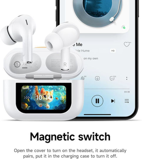 Hoco EW88 In-ear Bluetooth Handsfree Earphones with Charging Case White view 5