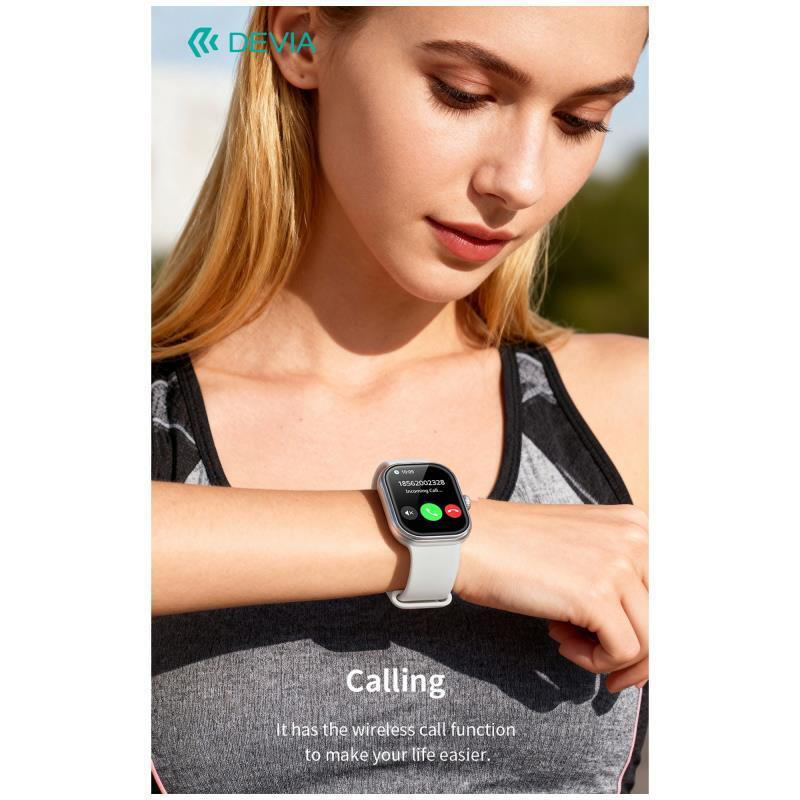Devia WT6 49mm Smartwatch with Heart Rate Monitor (Black) view 4