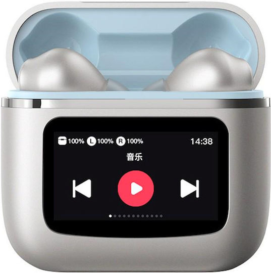 NewXOne In-ear Bluetooth Handsfree Earphones with Sweat Resistance and Charging Case White vue 2