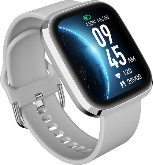 Garett GRC STYLE Smartwatch with Heart Rate Monitor (Silver) view 3