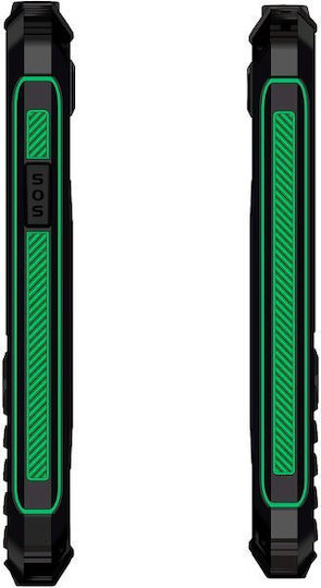 Evolveo StrongPhone W4 Dual SIM Mobile with Buttons Black Green view 6