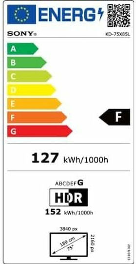 Sony Smart Television 75" 4K UHD LED KD-75X85L HDR (2023) view 7