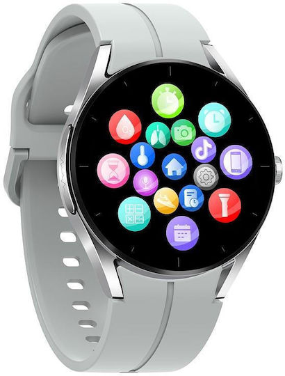 Ks05 Smartwatch with Heart Rate Monitor (Silver Gray)