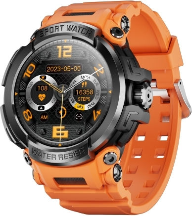 T90 1.5 Inch Color Screen Bluetooth Smart Watch Support Health Monitoring & 123 Sports Modes Orange