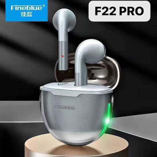 Fineblue F22 Pro Earbud Bluetooth Handsfree Earphones with Charging Case Silver view 2