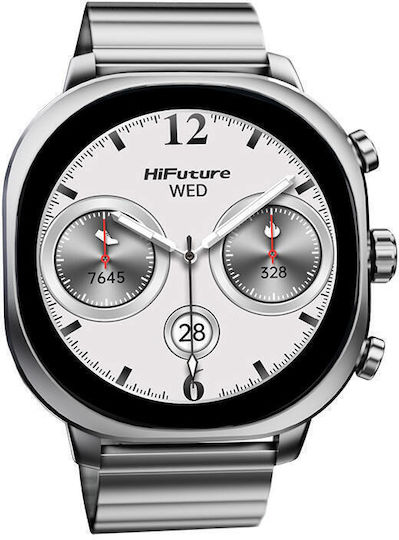 HiFuture AIX Waterproof Smartwatch with Heart Rate Monitor (Silver) view 2