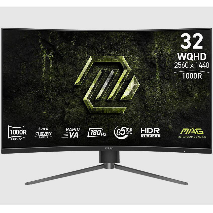 MSI MAG 325CQPF E18 VA HDR Curved Gaming Monitor 31.5" QHD 2560x1440 180Hz with Response Time 0.5ms GTG view 6