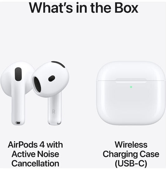 Apple AirPods (4th generation) Earbud Bluetooth Handsfree Earphones with Sweat Resistance and Charging Case White vue 5