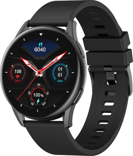 Kieslect K10 46mm Smartwatch with Heart Rate Monitor (Black)