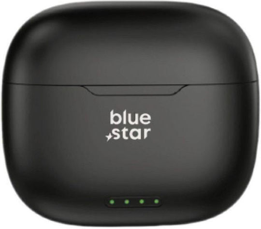 Blue Star BK31 In-ear Bluetooth Handsfree Earphones with Charging Case Black view 3