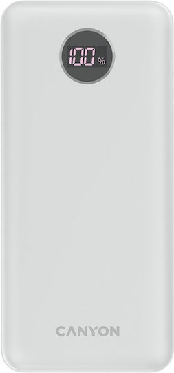Canyon PB-2002 Solar Power Bank 20000mAh 18W Power Delivery White
