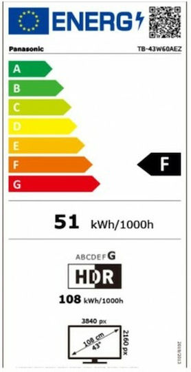 Panasonic Smart Television 43" 4K UHD LED TB43W60AEZ HDR (2024) view 2
