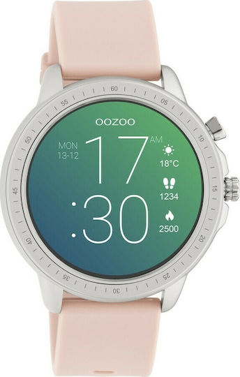 Oozoo Q00312 45mm Smartwatch with Heart Rate Monitor (Silver) view 2