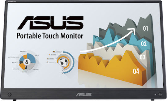 Asus ZenScreen MB16AHT IPS Touch Portable Monitor 15.6" FHD 1920x1080 with Response Time 5ms GTG vue 3
