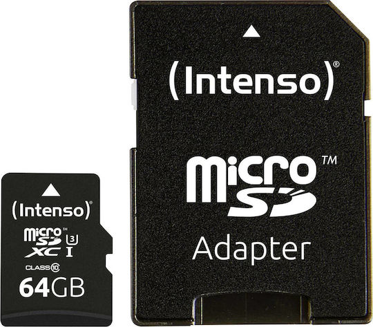 Intenso Professional microSDXC 64GB U1 UHS-I 90MB/s With Adapter view 3