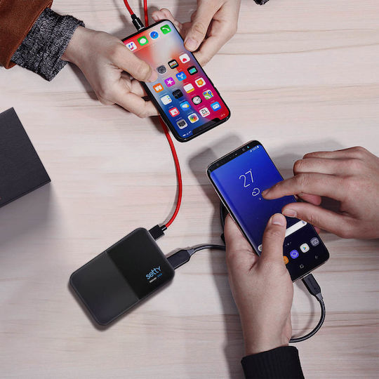 Setty GSM043159 Power Bank 5000mAh with 2 USB-A Ports Black vista 6