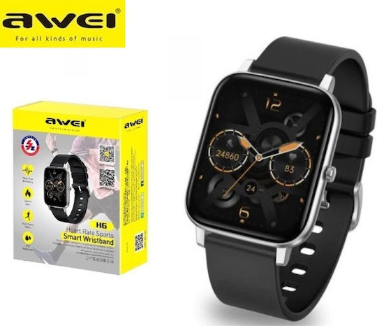 H6 Pro Aluminium Smartwatch with Heart Rate Monitor (Black) view 5