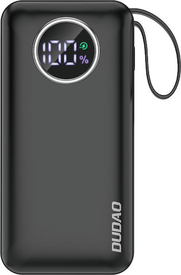 Dudao K15 sB Power Bank 10000mAh 22.5W with USB-A Port and USB-C Port Black
