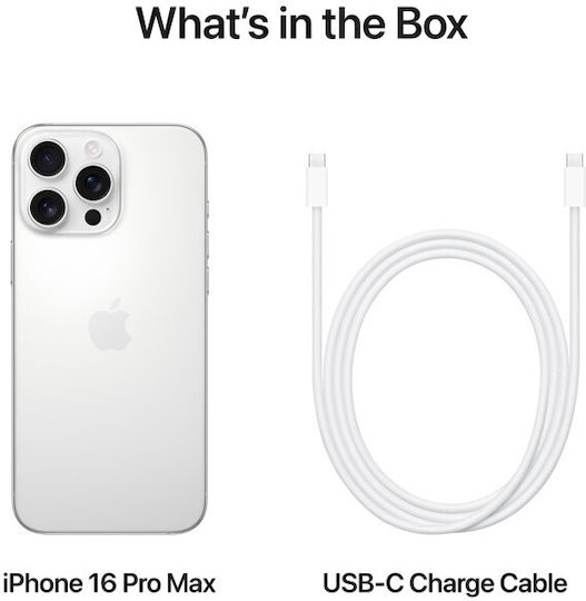 Apple iPhone 16 Pro Max 5G (8GB/1.0TB) White Titanium view 6