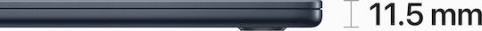 Apple MacBook Air 15" (2023) 15.3" Retina Display (M2-8‑core/8GB/256GB SSD) Midnight (GR Keyboard) view 3