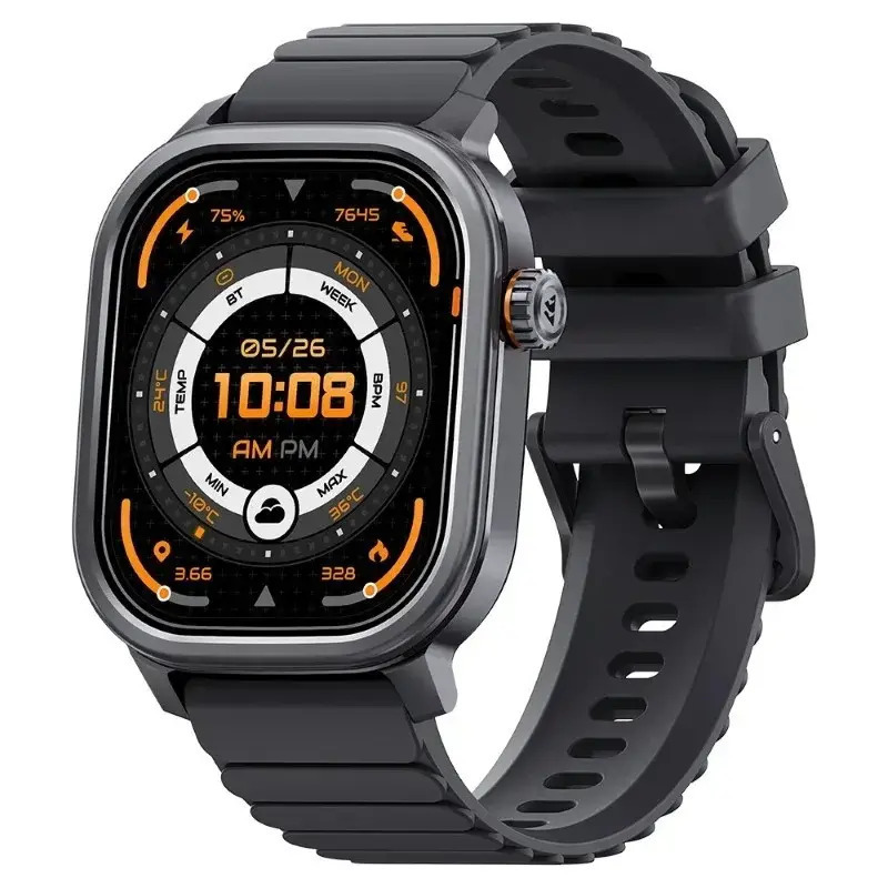 Kospet Pulse Aluminum Smartwatch with Heart Rate Monitor Black