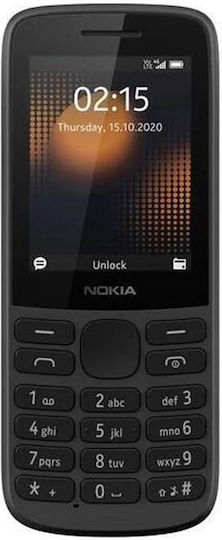 Nokia 215 Dual SIM (64MB/128MB) Mobile with Buttons Black view 1